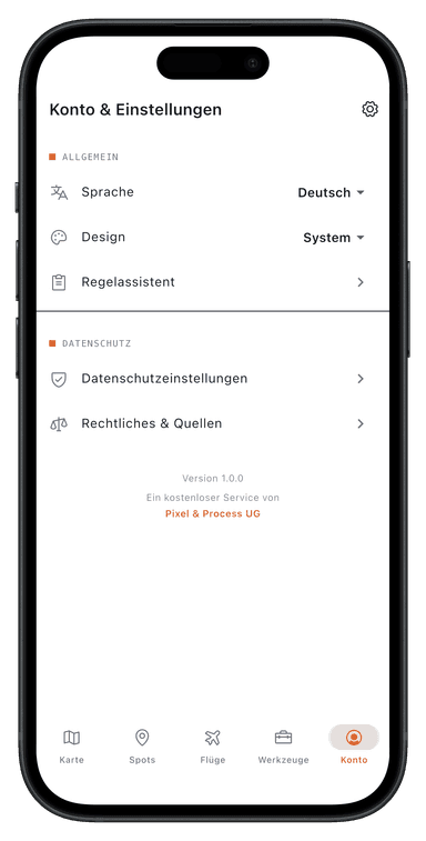 Konto und Einstellungen