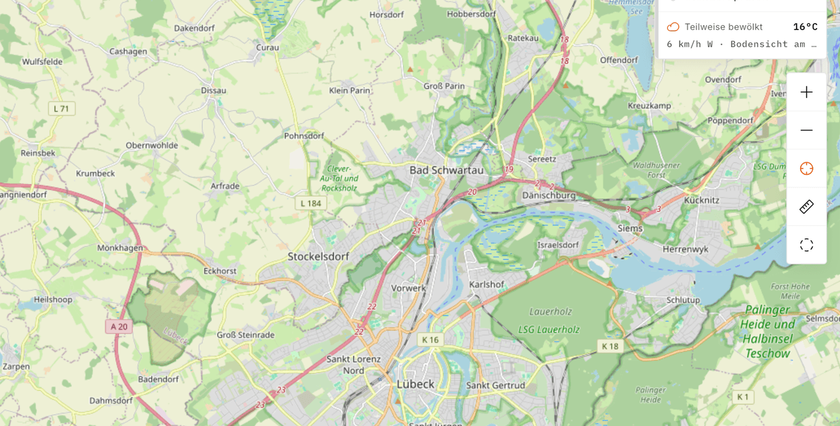DrohnenAtlas-Karte mit Geo-Zonen im Querformat